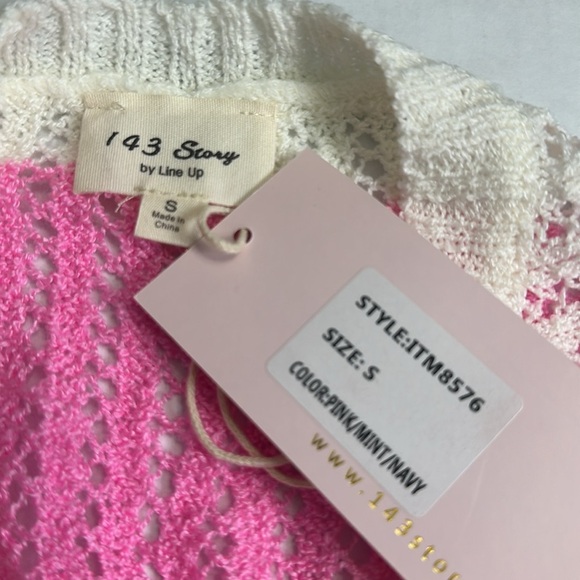 143 Story by Line Up Colorblock Knit Pullover Sweater Womens Size Small NWT - Picture 5 of 9